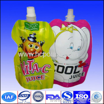 Aluminum Foil Shaped Pouch Doypack Stand Up Bag With Spout 